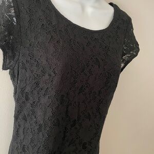 banana republic size 4 black lace dress